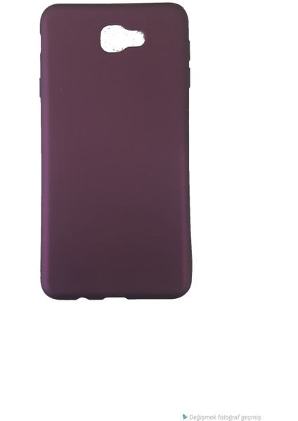 Jopus Samsung Galaxy J7 Prime Mat Premium Silikon Kılıf - Bordo + 5D Nano Ekran Koruyucu Gold