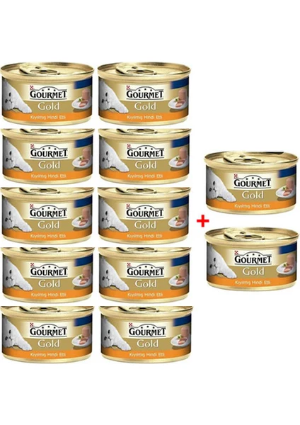 Purina Gourmet Gold Kıyılmış Hindi Etli Yaş Kedi Maması 85 gr (12 Al 10 Öde)