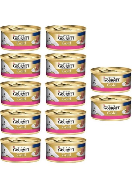 Purina Gourmet Gold Kıyılmış Sığır Etli Yaş Kedi Maması 85 gr (12 Al 10 Öde)