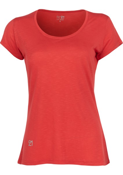 Basic Kısa Kollu T-Shirt Coral