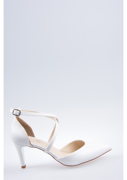 Beyaz Kadın Topuklu Ayakkabı D654054809 modelleri