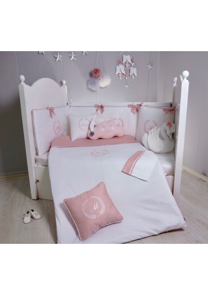 Pudradecor Olea Kişiye Özel Bebek Uyku Seti / Pudra Beyaz fiyatları