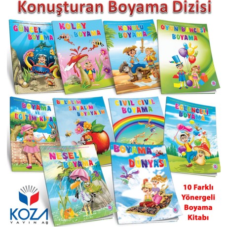 Konusturan Boyama Seti 10 Kitap Posetli 4 5 Yas Fiyati