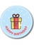 Happy Birthday Sticker Etiket 3 x 3 cm 20li 1