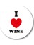 I Love Wine Sticker Etiket 3 x 3 cm 20li 1