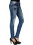 Cipo&Baxx WD168 Dikiş Detaylı Düğmeli Slim Fit Bayan Mavi Jean 1