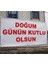 Doğum Günün Kutlu Olsun Tek Renk Branda Afisi 100 x 50 cm 2