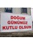 Doğum Gününüz Kutlu Olsun Tek Renk Branda Afisi 100 x 50 cm 2