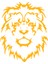 Aslan Başı Sticker Yapıştırma Stiker Yapıştırma Sarı 1