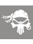 Bereli Asker Kuru Kafa Punisher Sticker Decal Sticker Yapıştırma Beyaz 1