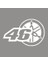 Yamaha Logosu ve 46 Numara Sticker Yapıştırma Beyaz 1