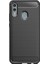 Huawei P Smart 2019 Brushed Carbon Fiber Silikon TPU Kılıf - Siyah 1