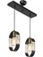 AV-65185-2Y-BSY Siyah Boyalı Modern Avize E27 Metal Cam 30x12cm 1