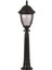 BSU-68053-BSY-B Siyah Boyalı Dış Mekan Aydınlatma E27 Aluminyum Döküm Dip Polikarbon Cam 25cm 1