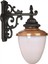 BAP-68071-BKR-OP Kahverengi/Siyah Boyalı Dış Mekan Aydınlatma E27 Aluminyum Polikarbon Cam 45x20cm 1