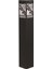 BSU-68144-BSY-M1-B Siyah Boyalı Dış Mekan Aydınlatma E27 Aluminyum Akrilik Cam 12cm 1