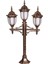 BSU-68177-3BKR Kahverengi Boyalı Dış Mekan Aydınlatma E27 Çelik Boru ABS Polikarbon Cam 50cm 1