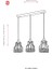 AV-1584-3Y-BSY Siyah Boyalı Modern Avize E27 Metal Jüt Halat 55x15cm 2