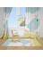 Mavi Kuş Ve Bulut Çocuk Odası Fon Perde 2 Kanat 140X270 1