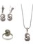 Sonsuzluk Modeli Markazit Taşlı Gümüş Set 015 1