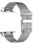 Apple Watch Uyumlu İçin 42-44 mm Gümüş Metal Hasır Kordon 1