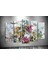 Tablocenter 5 Parçalı Çiçek Kanvas Tablo 60 x 100 cm 1