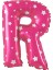Buldum R Harfi Buldum Pembe Kalp Buldum Folyo Balon 40 cm 1