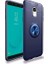 Jopus Samsung Galaxy J6 Kılıf Ultra Korumalı Yüzüklü Standlı Ravel Silikon - (Lacivert) + Cam Ekran Koruyucu 1