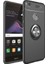 Jopus Huawei P10 Lite Kılıf Ultra Korumalı Yüzüklü Standlı Ravel Silikon - (Siyah) + Cam Ekran Koruyucu 1