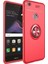 Jopus Huawei P10 Lite Kılıf Ultra Korumalı Yüzüklü Standlı Ravel Silikon - (Kırmızı) + Nano Ekran Koruma 1