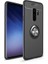 Jopus Samsung Galaxy S9 Plus Kılıf Ultra Korumalı Yüzüklü Standlı Ravel Silikon - (Siyah) + Full Body 360 (Ön - Arka) 1