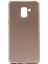 Jopus Samsung Galaxy A8 Plus Mat Premium Silikon Kılıf - Gold + Nano Ekran Koruyucu 1