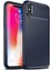 Jopus Apple iPhone XS Kılıf Karbon Desenli Lux Negro Silikon - Lacivert 1