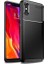 Jopus Xioami Mi 8 Pro Kılıf Karbon Desenli Lux Negro Silikon - Siyah + Cam Ekran Koruyucu 1