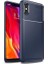 Jopus Xioami Mi 8 Pro Kılıf Karbon Desenli Lux Negro Silikon - Lacivert + Cam Ekran Koruyucu 1