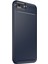 Jopus Apple iPhone 8 Plus Kılıf Karbon Desenli Lux Negro Silikon - Lacivert + Nano Ekran Koruyucu 1