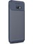 Jopus Samsung Galaxy J4 Plus Kılıf Karbon Desenli Lux Negro Silikon - Lacivert + Nano Ekran Koruyucu 1