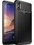 Jopus Xioami Redmi Note 6 Pro Kılıf Karbon Desenli Lux Negro Silikon - Siyah + Nano Ekran Koruyucu 1