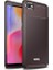 Jopus Xioami Redmi 6A Kılıf Karbon Desenli Lux Negro Silikon - Kahverengi + Nano Ekran Koruyucu 1