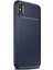 Jopus Apple iPhone X Kılıf Karbon Desenli Lux Negro Silikon - Lacivert + Full Body Ekran Koruyucu (Ön Arka) 1