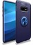 Jopus Samsung Galaxy S10E Kılıf Ultra Korumalı Yüzüklü Standlı Ravel Silikon - Lacivert + Full Body Ekran Koruyucu 1