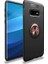 Jopus Samsung Galaxy S10E Kılıf Ultra Korumalı Yüzüklü Standlı Ravel Silikon - Siyah Rose + Full Body Ekran Koruyucu 1