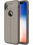 Jopus Apple iPhone XR Kılıf Deri Desenli Lüx Niss Silikon - Gri 1