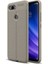 Jopus Xioami Mi 8 Lite Kılıf Deri Desenli Lüx Niss Silikon - Gri + Nano Ekran Koruyucu 1