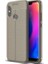 Jopus Xioami Mi A2 Lite Kılıf Deri Desenli Lüx Niss Silikon - Gri + Nano Ekran Koruyucu 1