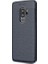 Jopus Samsung Galaxy S9 Plus Kılıf Deri Desenli Lüx Niss Silikon - Lacivert + Pet Ekran Koruyucu 1