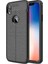 Jopus Apple iPhone XR Kılıf Deri Desenli Lüx Niss Silikon - Siyah + 5D Nano Ekran Koruyucu 1