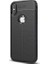 Jopus Apple iPhone XS Kılıf Deri Desenli Lüx Niss Silikon - Siyah + 5D Nano Ekran Koruyucu 1