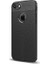 Jopus Apple iPhone 6 Plus Kılıf Deri Desenli Lüx Niss Silikon - Siyah + Full Body Ekran Koruyucu (Ön - Arka) 1