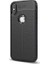 Jopus Apple iPhone XS Max Kılıf Deri Desenli Lüx Niss Silikon - Siyah + Full Body Ekran Koruyucu (Ön - Arka) 1